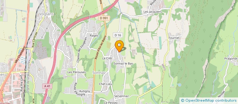 localisation de l'entreprise MADAME LUDIVINE DELMAR  SONNAZ