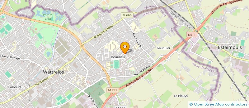 localisation de l'entreprise MADAME LUDIVINE DESREUMAUX  WATTRELOS