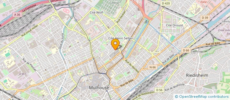 localisation de l'entreprise MADAME LUDIVINE FIMBEL  MULHOUSE