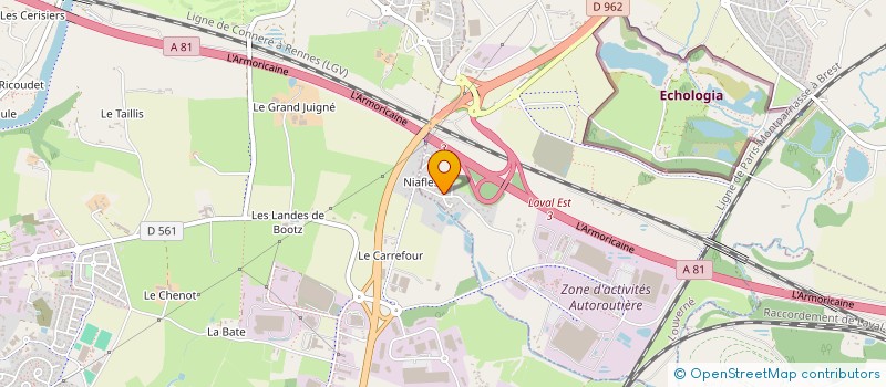 localisation de l'entreprise MADAME LUDIVINE FURET MONNIER à LOUVERNE