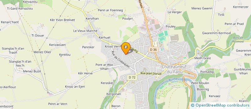 localisation de l'entreprise MADAME LUDIVINE GUILLOU à CHATEAUNEUF-DU-FAOU