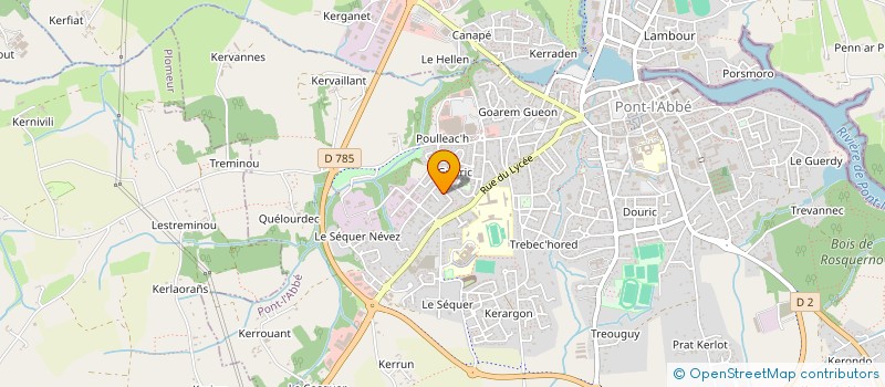 localisation de l'entreprise MADAME LUDIVINE LE BERRE  PONT-L'ABBE