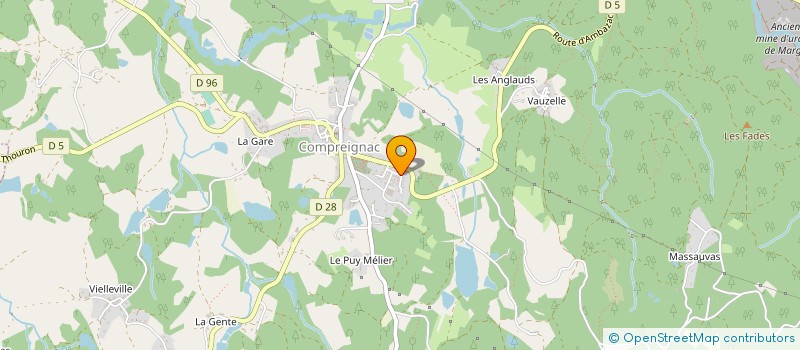 localisation de l'entreprise MADAME LUDIVINE MASQUELIER à COMPREIGNAC