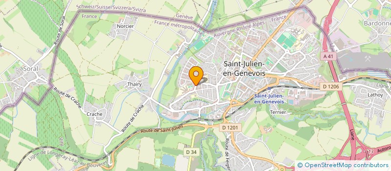 localisation de l'entreprise MADAME LUDIVINE MERMET LYAUDOZ  SAINT-JULIEN-EN-GENEVOIS