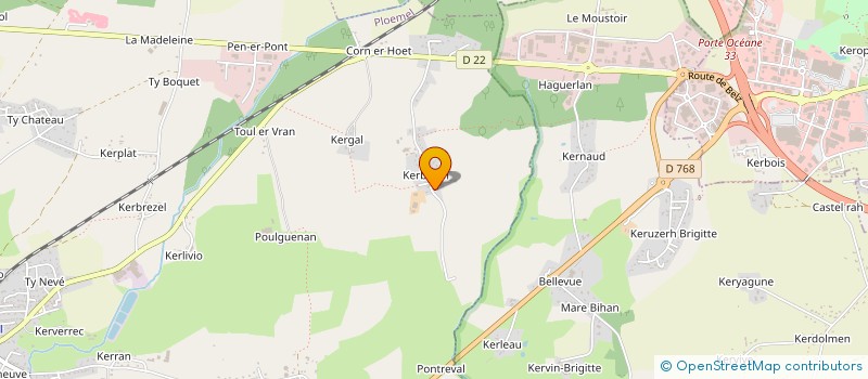 localisation de l'entreprise MADAME LUDIWINE KUBIAK  PLOEMEL