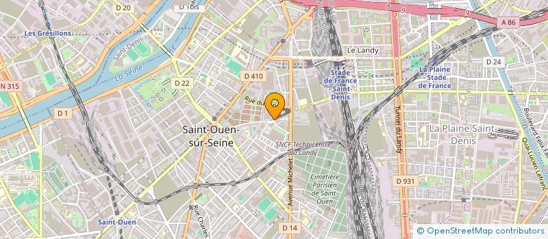 localisation de l'entreprise MADAME LUDMILA FACELLA à SAINT-OUEN-SUR-SEINE