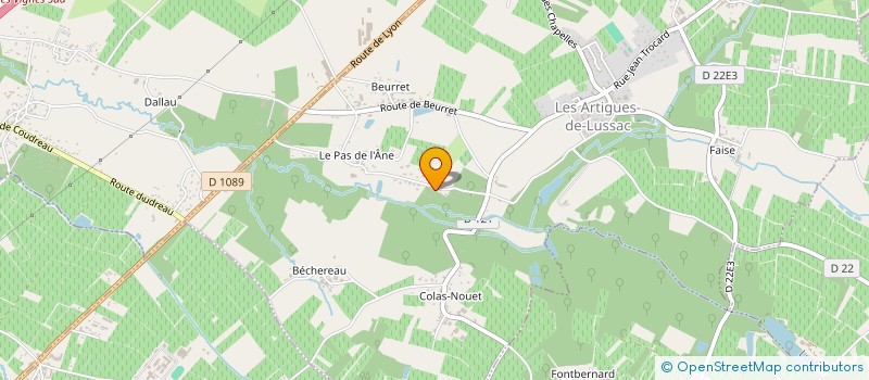 localisation de l'entreprise MADAME LUDWIGE HOREL à LES ARTIGUES-DE-LUSSAC