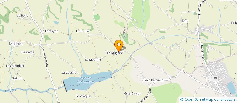 localisation de l'entreprise MADAME LUDYVINE BERNADET  MAILHOC