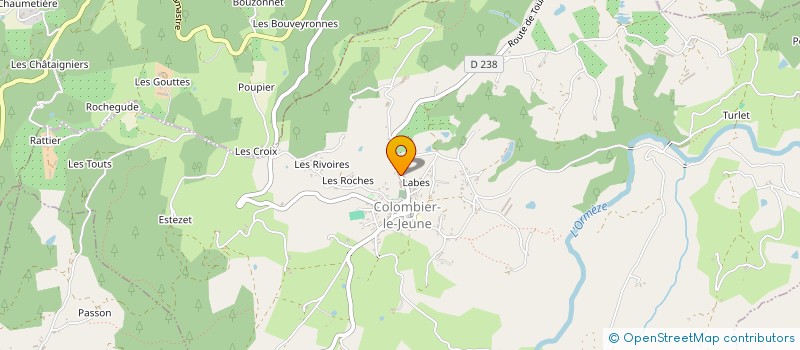 localisation de l'entreprise MADAME LUDYVINE LESAINT à COLOMBIER-LE-JEUNE