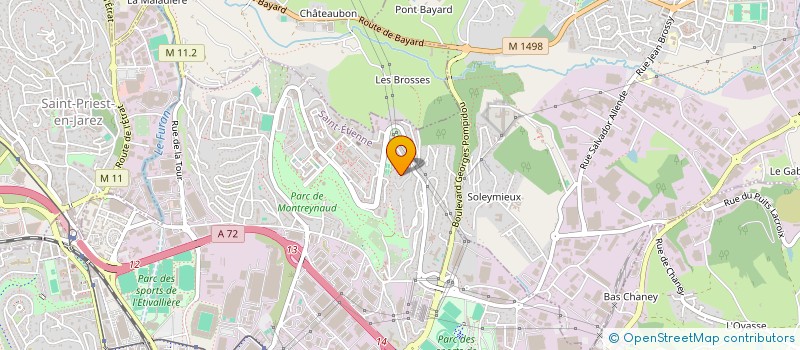 localisation de l'entreprise MADAME LUZ PEREZ  SAINT-ETIENNE