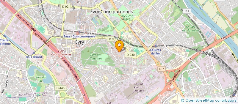 localisation de l'entreprise MADAME LYDIA AOUISSI  EVRY-COURCOURONNES