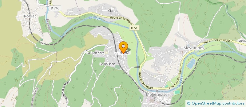 localisation de l'entreprise MADAME LYDIA BENBELAID  MOLIERES-SUR-CEZE