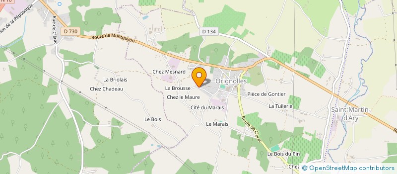 localisation de l'entreprise MADAME LYDIA BOUQUEY  ORIGNOLLES