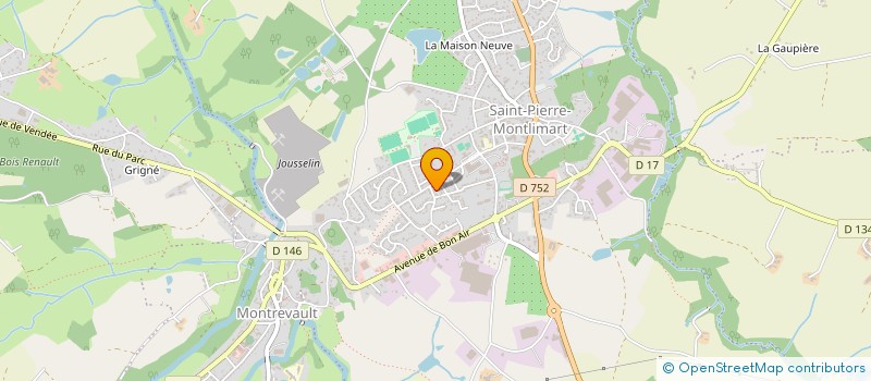 localisation de l'entreprise MADAME LYDIA GAS à MONTREVAULT-SUR-EVRE