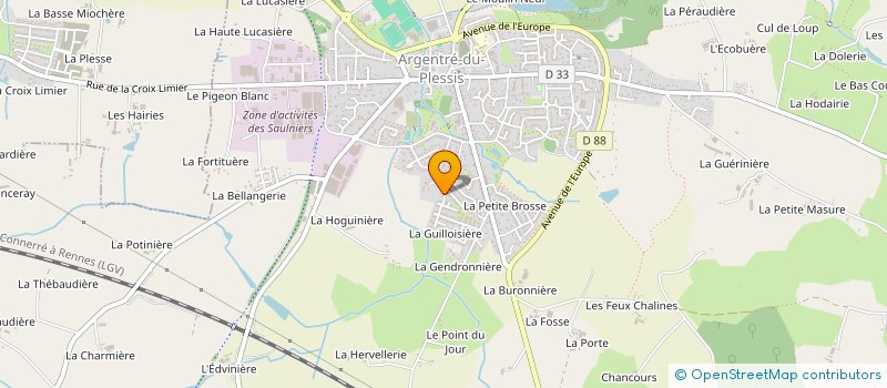 localisation de l'entreprise MADAME LYDIA GUERIN à ARGENTRE-DU-PLESSIS