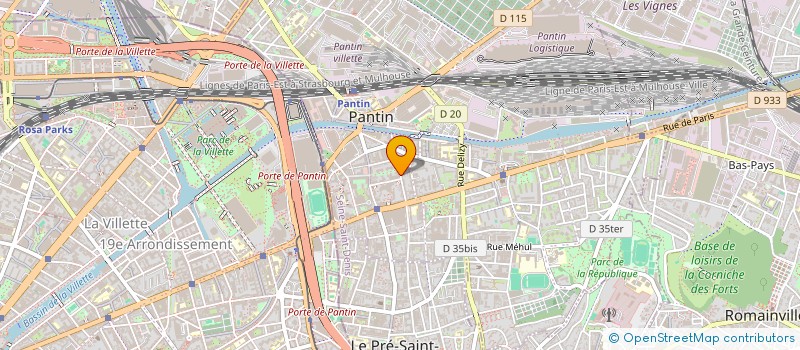 localisation de l'entreprise MADAME LYDIA KOUACHE  PANTIN