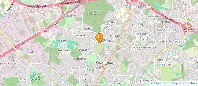 localisation de l'entreprise MADAME LYDIA MOSTEFAOUI  GRADIGNAN