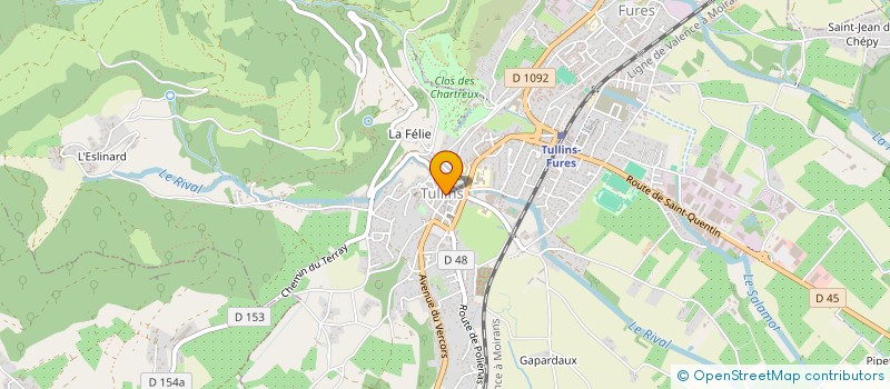 localisation de l'entreprise MADAME LYDIA RAZANATOMPO à TULLINS