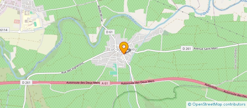 localisation de l'entreprise MADAME LYDIE AGULLO  LUC-SUR-ORBIEU