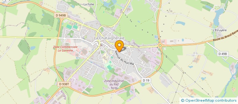 localisation de l'entreprise MADAME LYDIE BABIN  LA CHATAIGNERAIE