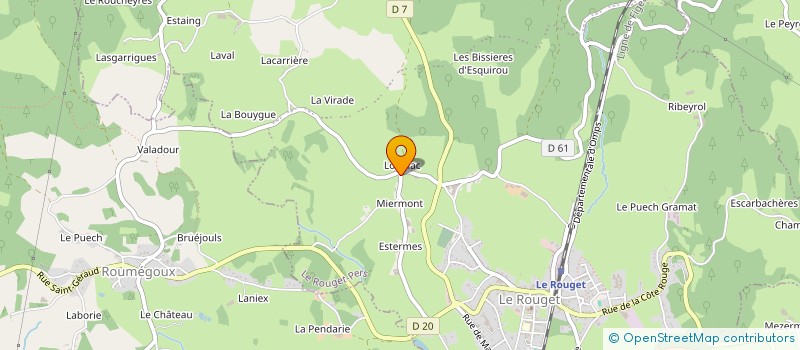 localisation de l'entreprise MADAME LYDIE BARRIERE à LE ROUGET-PERS