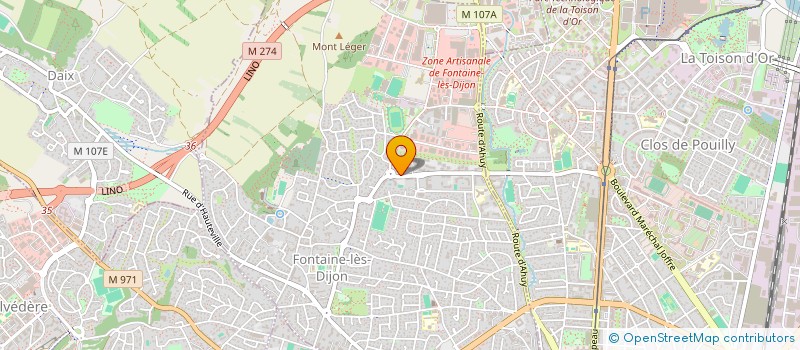 localisation de l'entreprise MADAME LYDIE BON  FONTAINE-LES-DIJON