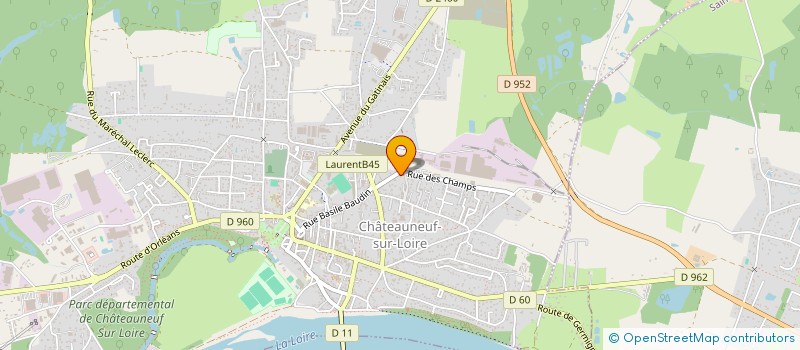 localisation de l'entreprise MADAME LYDIE BONNAULT à CHATEAUNEUF-SUR-LOIRE