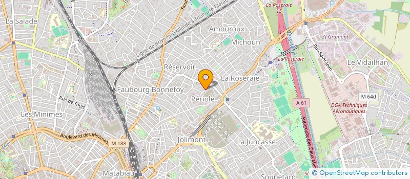localisation de l'entreprise MADAME LYDIE BOUYSSOU  TOULOUSE