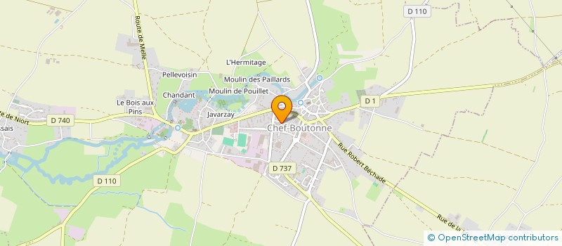 localisation de l'entreprise MADAME LYDIE BRUNET  CHEF-BOUTONNE