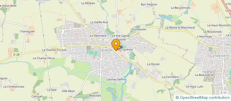 localisation de l'entreprise MADAME LYDIE CHAPRON  GEVEZE