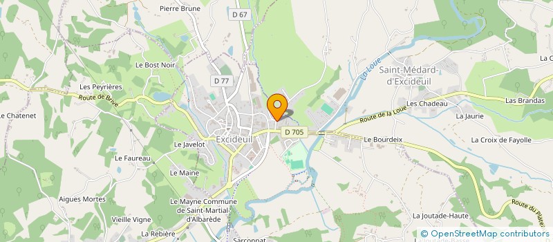 localisation de l'entreprise MADAME LYDIE CLERGERIE à EXCIDEUIL