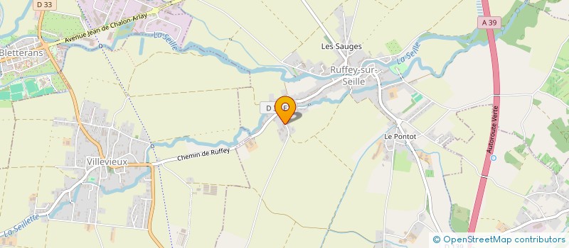 localisation de l'entreprise MADAME LYDIE DAVID  RUFFEY-SUR-SEILLE