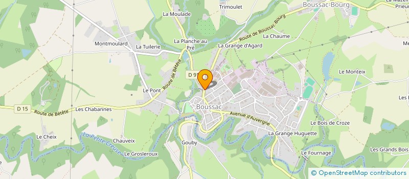 localisation de l'entreprise MADAME LYDIE FAIVRE à BOUSSAC