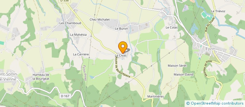 localisation de l'entreprise MADAME LYDIE FAUGIER  EYZIN-PINET