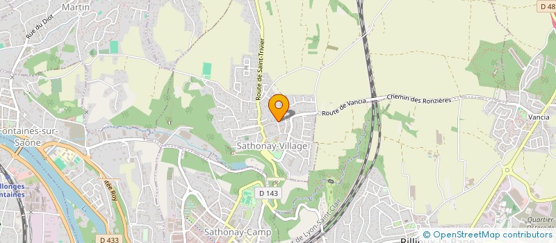 localisation de l'entreprise MADAME LYDIE FAUVEAU  SATHONAY-VILLAGE