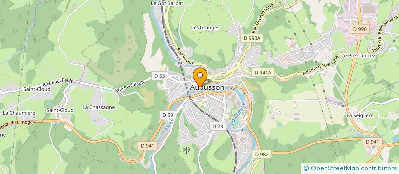 localisation de l'entreprise MADAME LYDIE JOFFRE à AUBUSSON