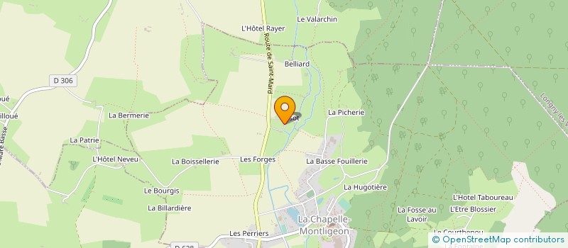 localisation de l'entreprise MADAME LYDIE KERVAON à LA CHAPELLE-MONTLIGEON