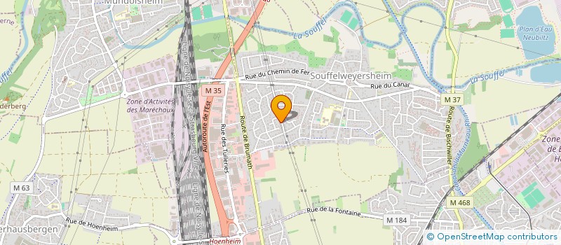 localisation de l'entreprise MADAME LYDIE KREB  SOUFFELWEYERSHEIM