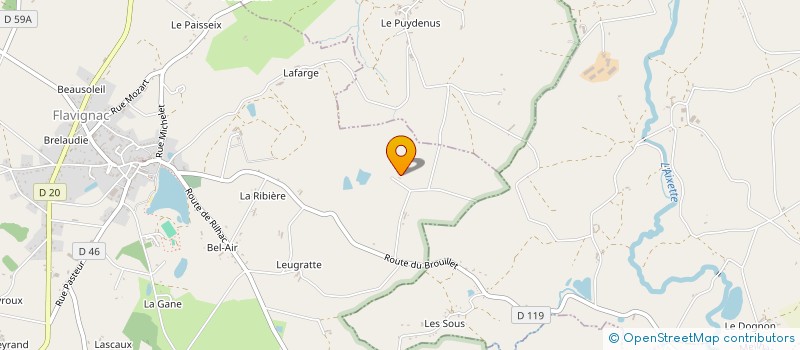 localisation de l'entreprise MADAME LYDIE LAGORCE  FLAVIGNAC