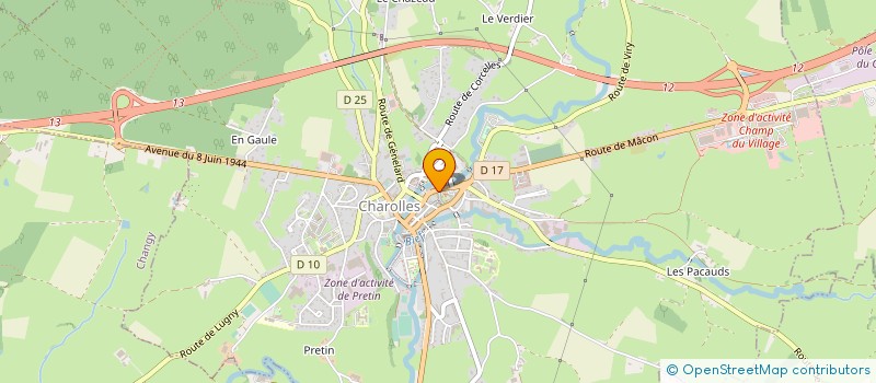 localisation de l'entreprise MADAME LYDIE MARTIN à CHAROLLES