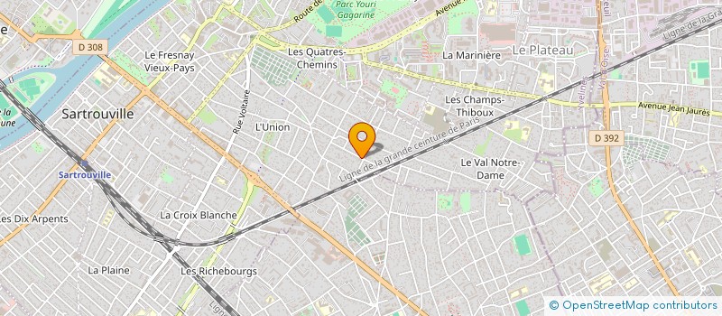 localisation de l'entreprise MADAME LYDIE MEGESSIER  SARTROUVILLE