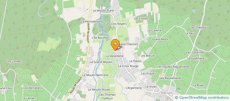 localisation de l'entreprise MADAME LYDIE MONNEAU  BENAIS