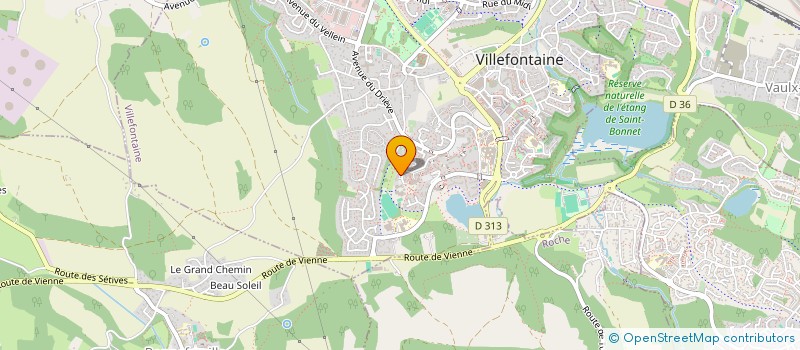 localisation de l'entreprise MADAME LYDIE RABILLOUD  VILLEFONTAINE