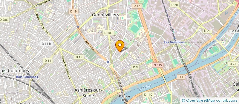 localisation de l'entreprise MADAME LYDIE REGNIER à GENNEVILLIERS