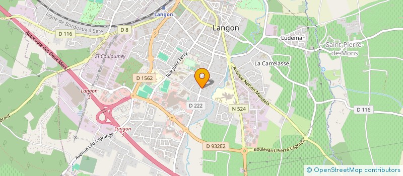 localisation de l'entreprise MADAME LYDIE SOLANE  LANGON