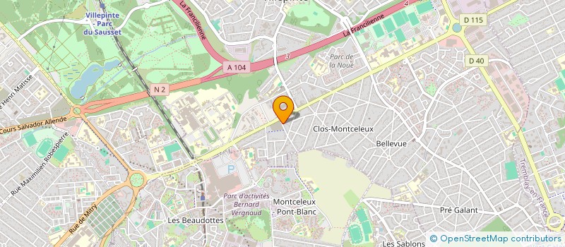 localisation de l'entreprise MADAME LYDIVINE DIAKIESE MANGANI  VILLEPINTE