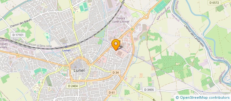 localisation de l'entreprise MADAME LYLOU JAYET  LUNEL