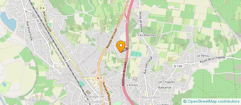 localisation de l'entreprise MADAME LYLOU PERROT  LE PEAGE-DE-ROUSSILLON