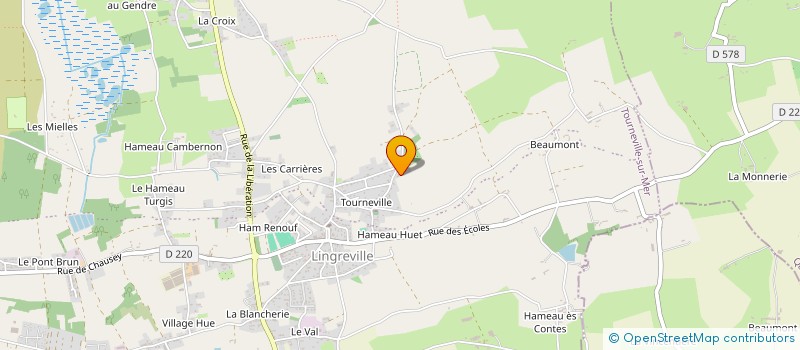 localisation de l'entreprise MADAME LYNDA LEMONNIER  TOURNEVILLE-SUR-MER