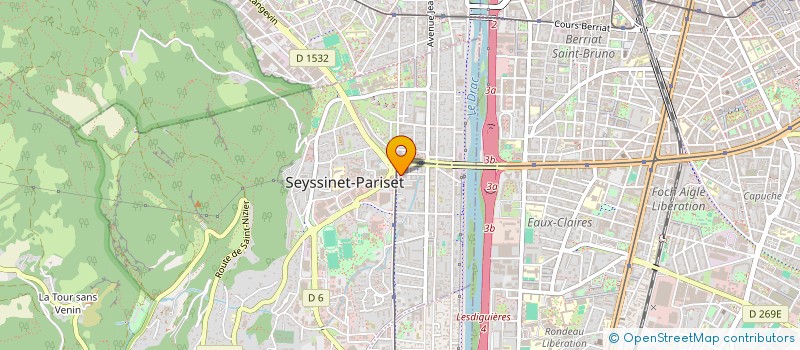 localisation de l'entreprise MADAME LYNDA PIERRE  SEYSSINET-PARISET